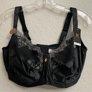 Wacoal Womens Side Note Full Figure Underwire Bra in Black - Size 38H